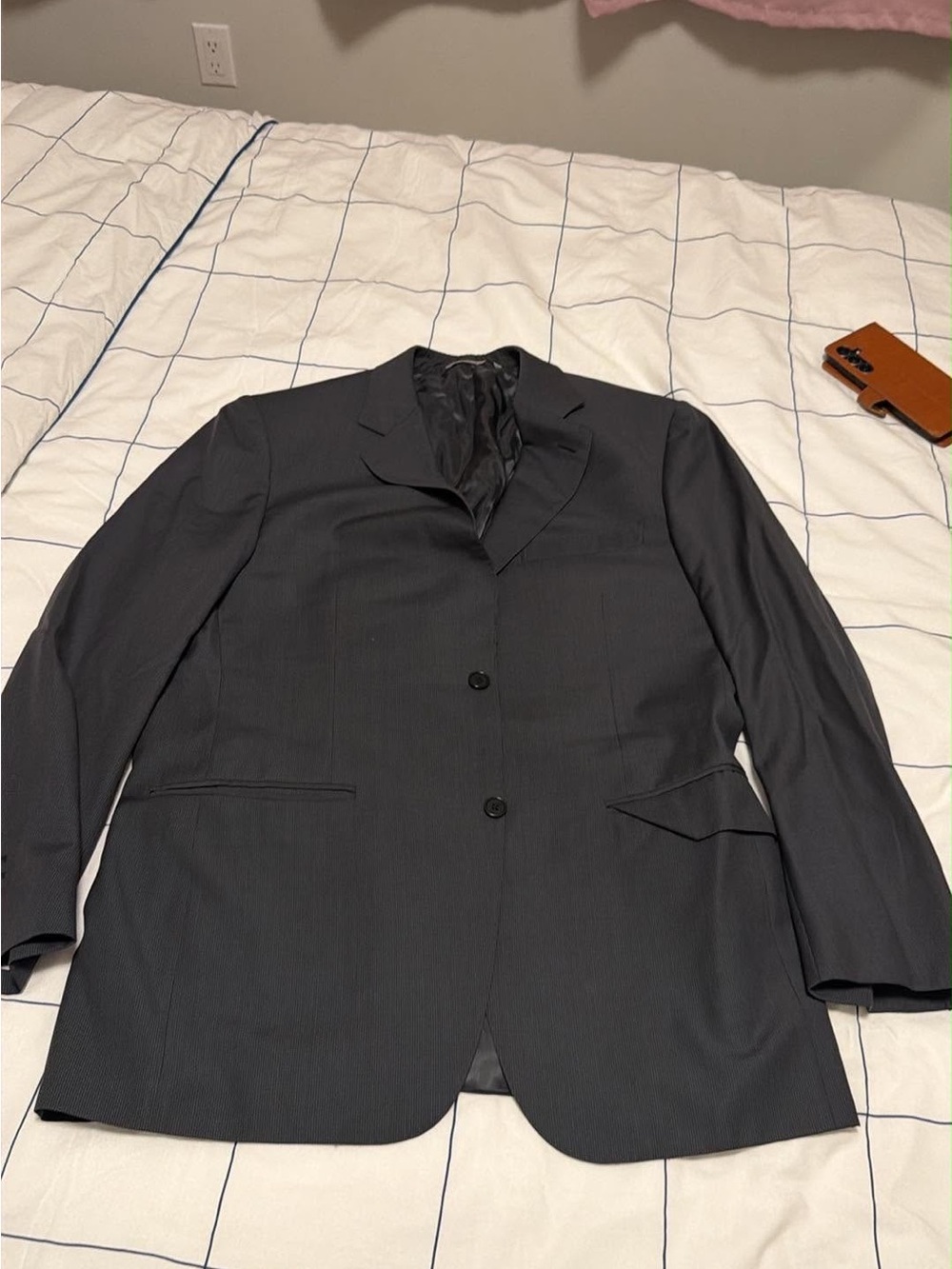Canali Charcoal Gray Two-Button Men's Suit Jacket